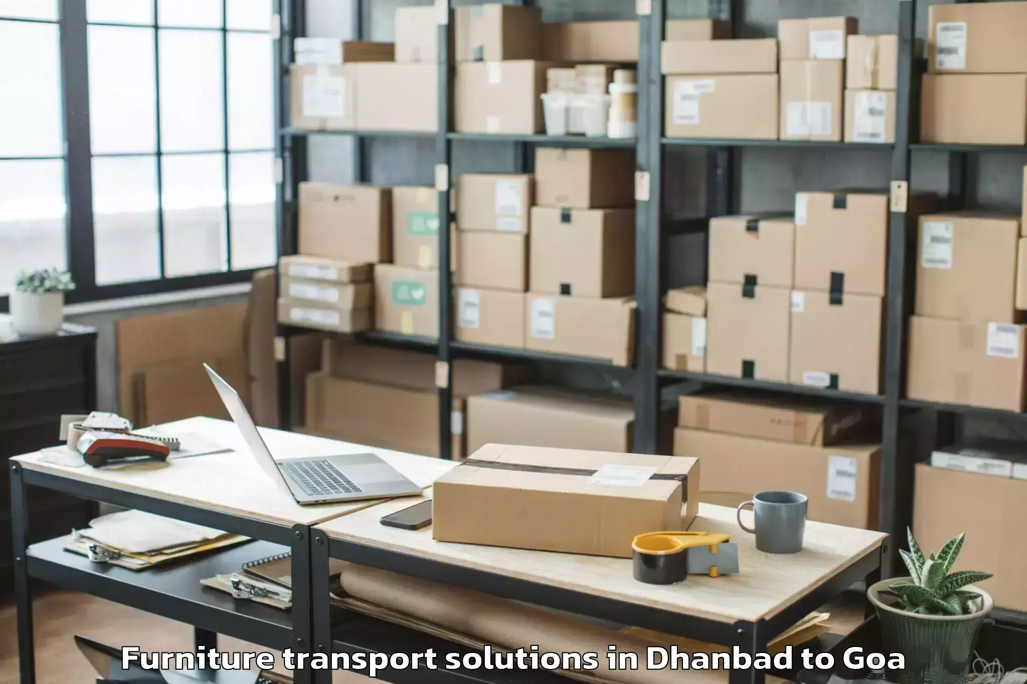 Book Dhanbad to Davorlim Furniture Transport Solutions Online